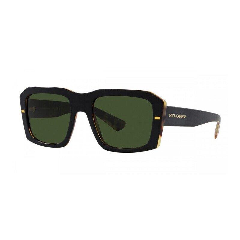 Dolce Gabbana DG4430F 340471 Matte Black On Yellow Havana/dark Green