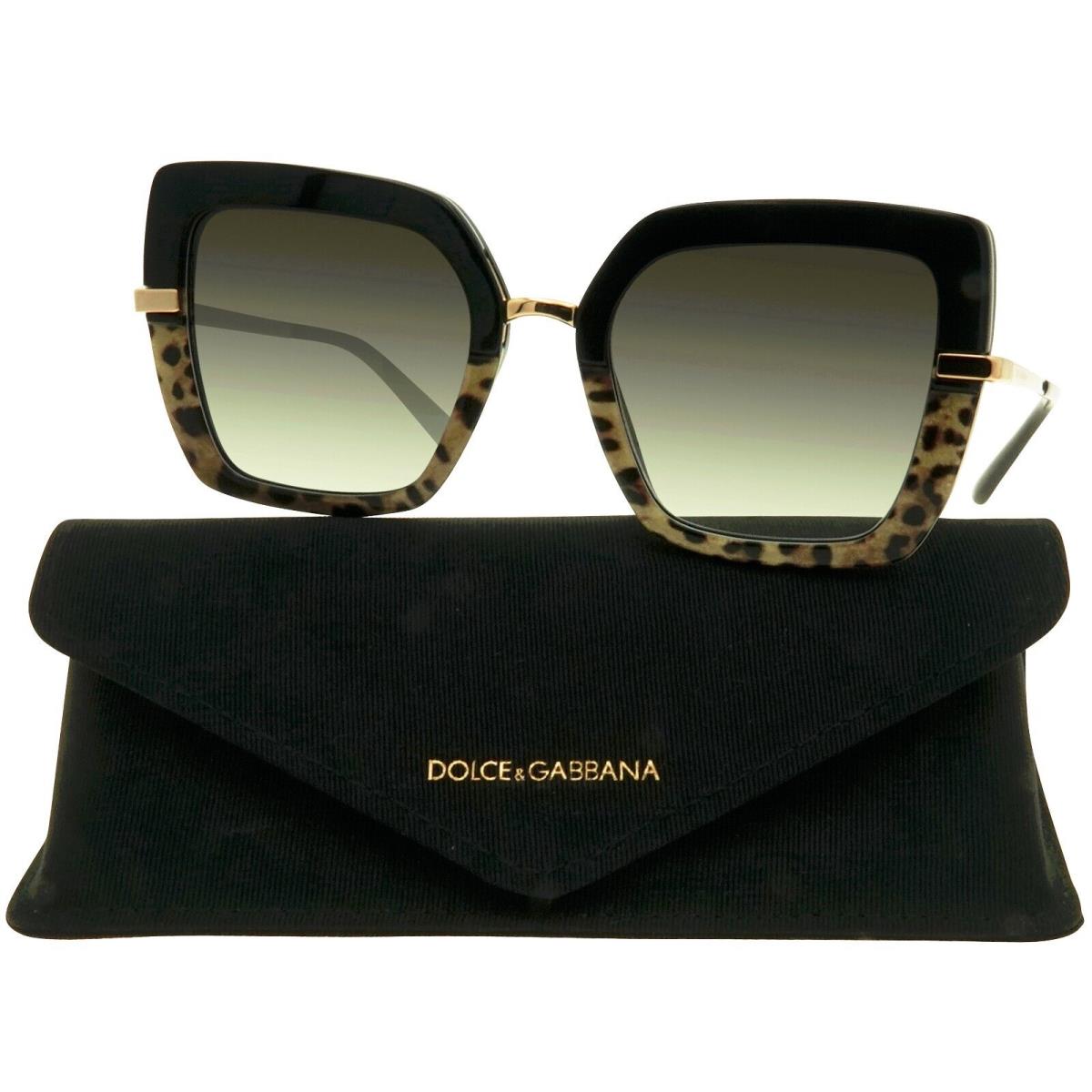 Dolce Gabbana DG4373 DG 4373 32468G Leopard/black/gold Sunglasses Women`s