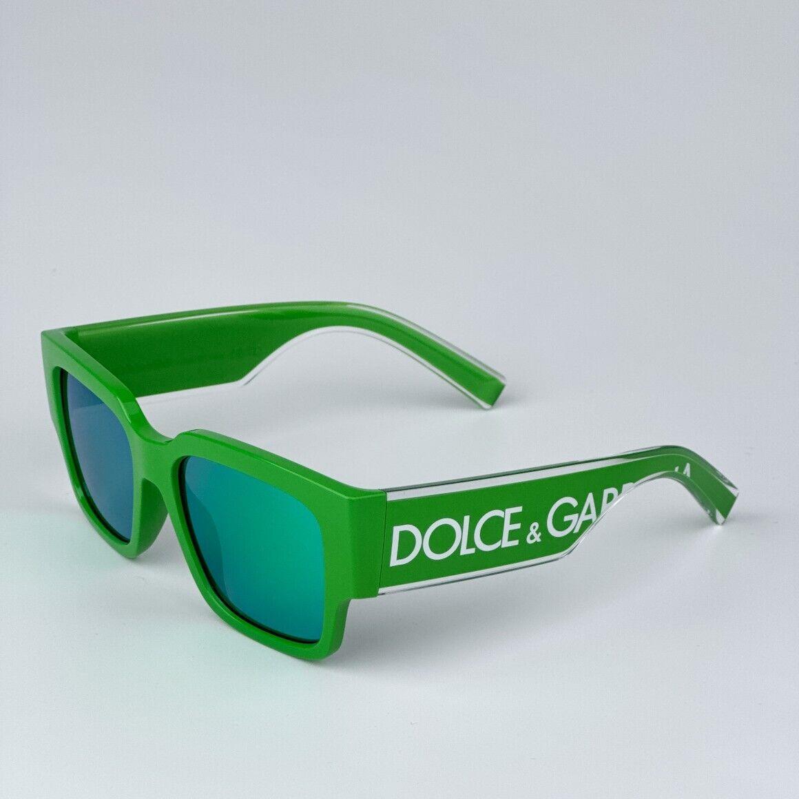 Dolce Gabbana D G DX6004 Kids 3311F2 Crystal Green Green Mirror Square Kids Sunglasses