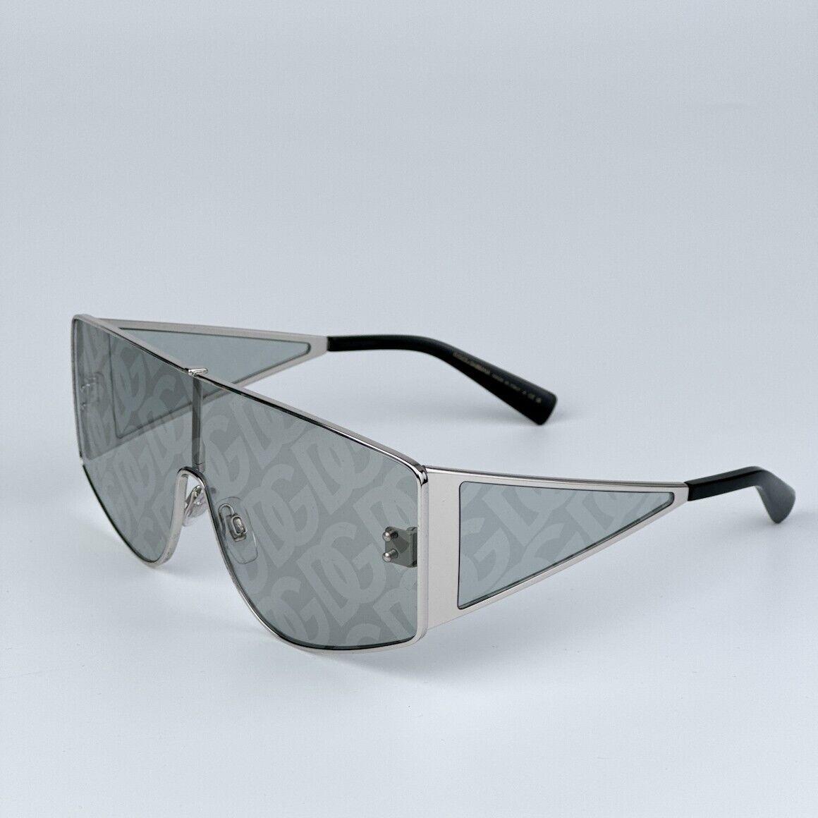 Dolce Gabbana D G DG2305 05/AL Silver Light Grey Silver Mirrored Unisex Sunglasses