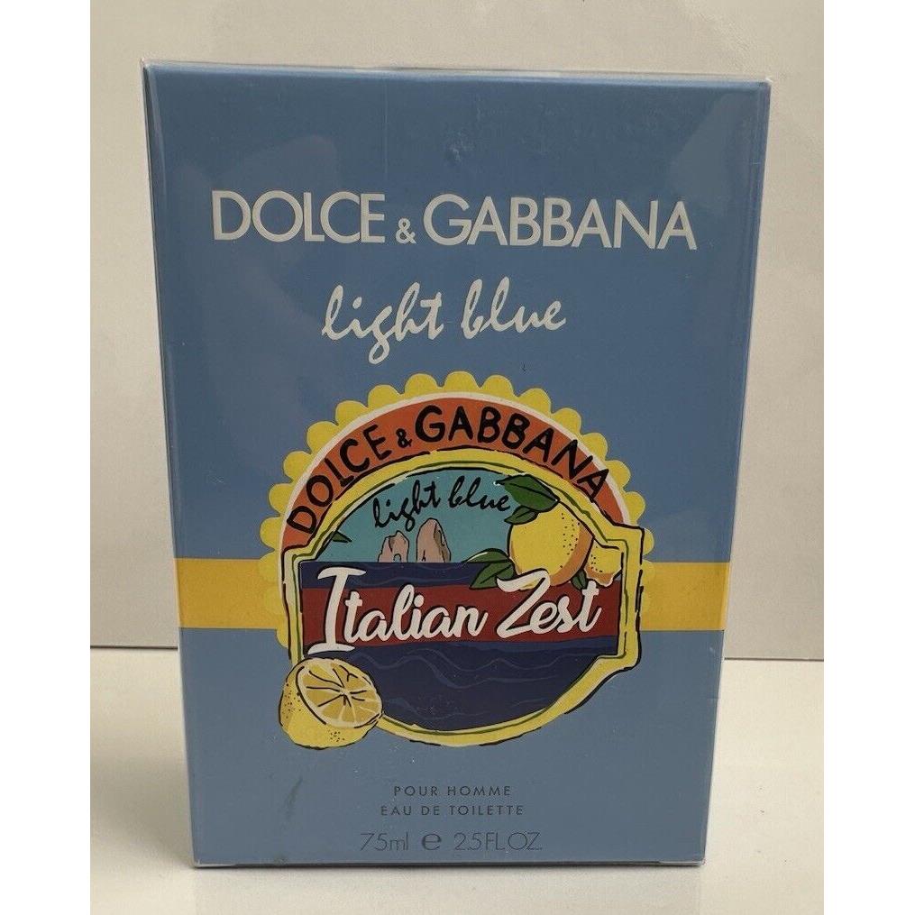 Dolce Gabbana Light Blue Italian Zest Pour Homme Edt 2.5 oz