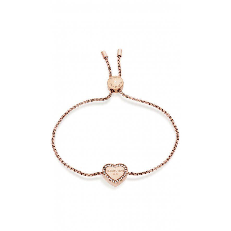 Michael Kors Heart Charm Rose Gold-tone Bracelet MKJ5391791 3018