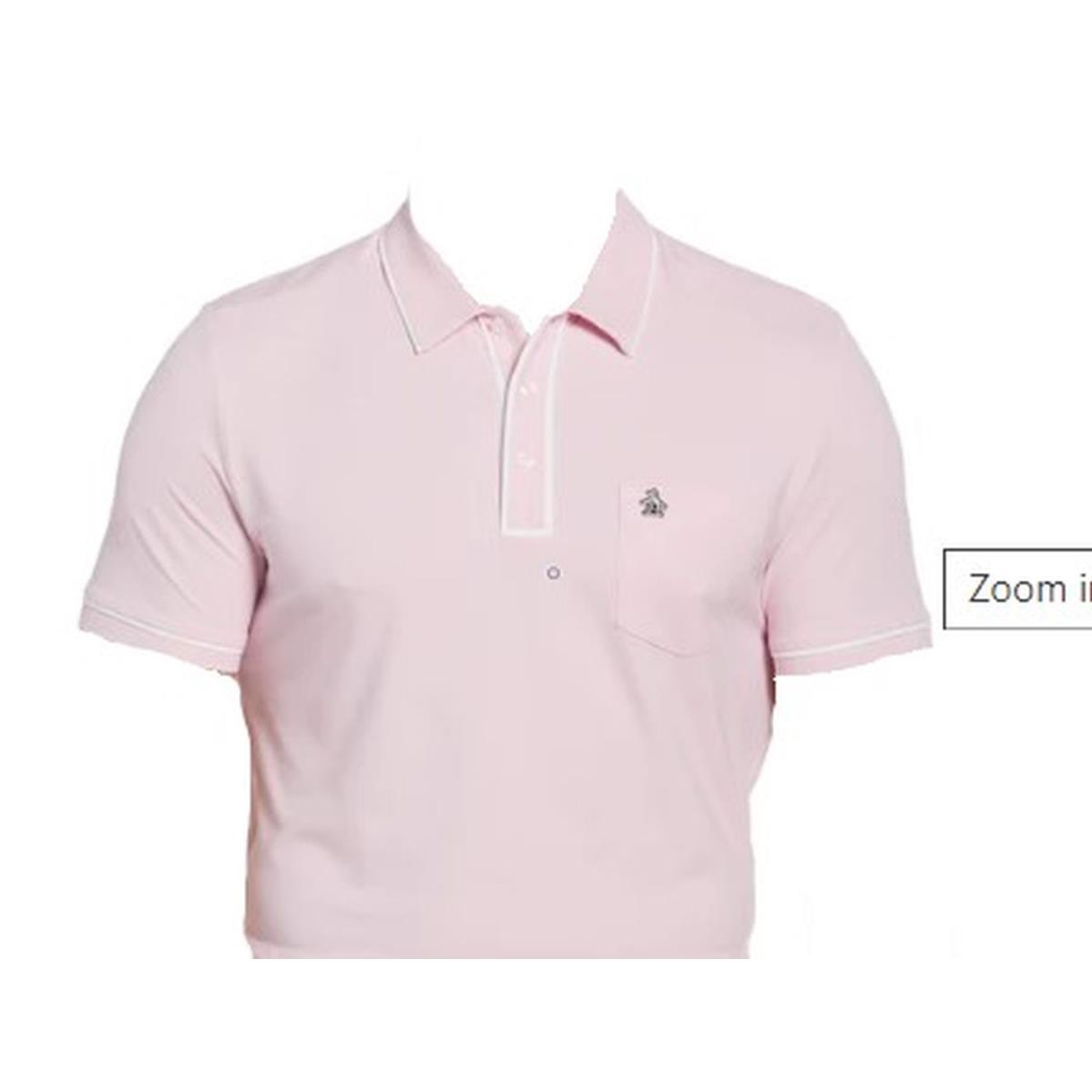 Original Penguin Polo Shirt Technical Earl Gelato Pink Medium