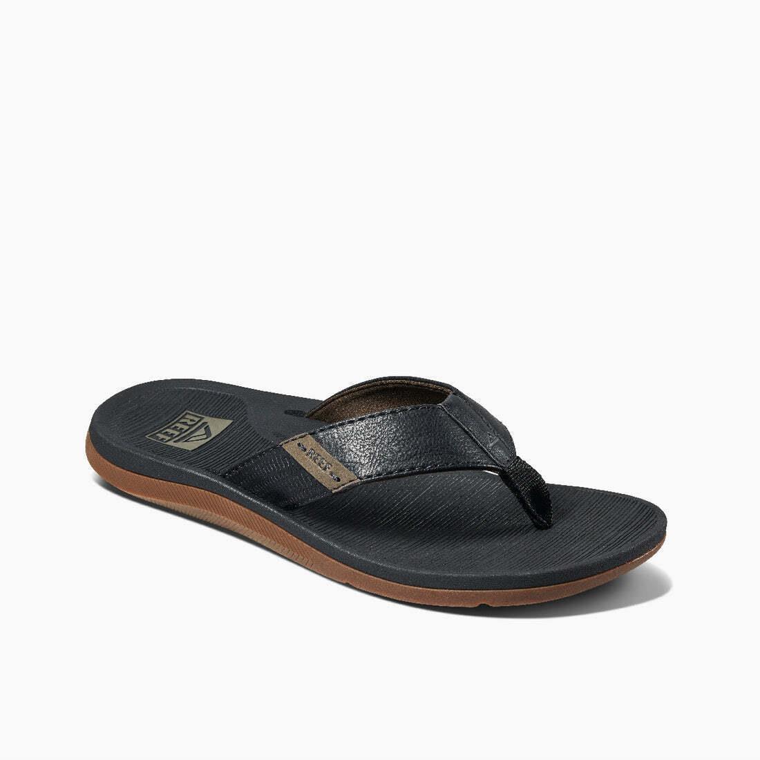 Reef Men`s Santa Ana Flip Flop Sandals Black - CI4650 Black