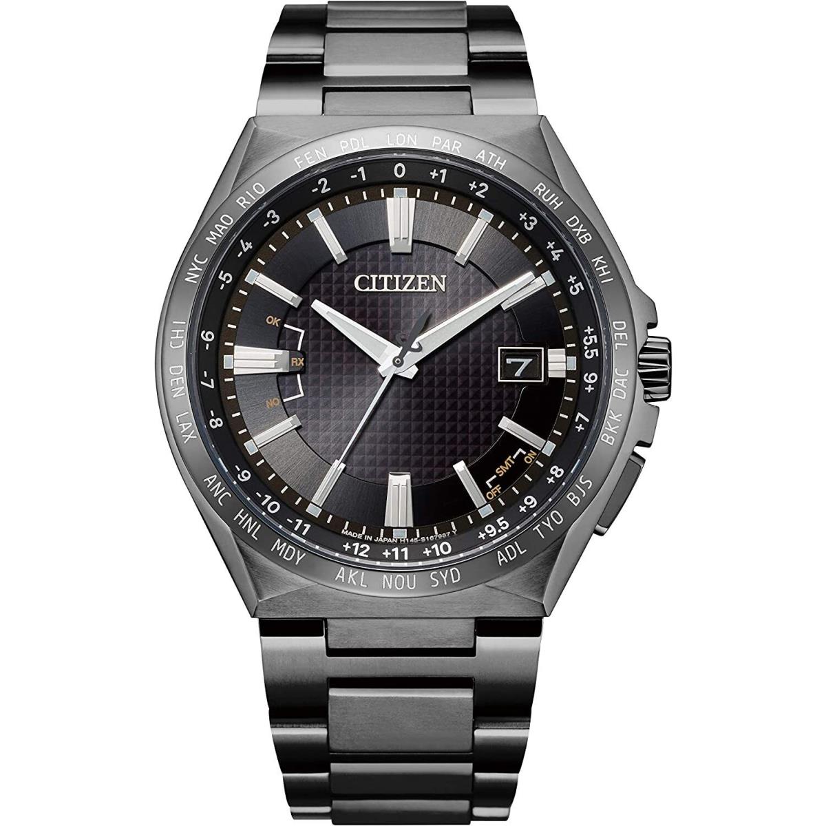 Citizen Watch Atessa Eco-drive Radio Clock Direct Flight Act Line CB0215-51E Men