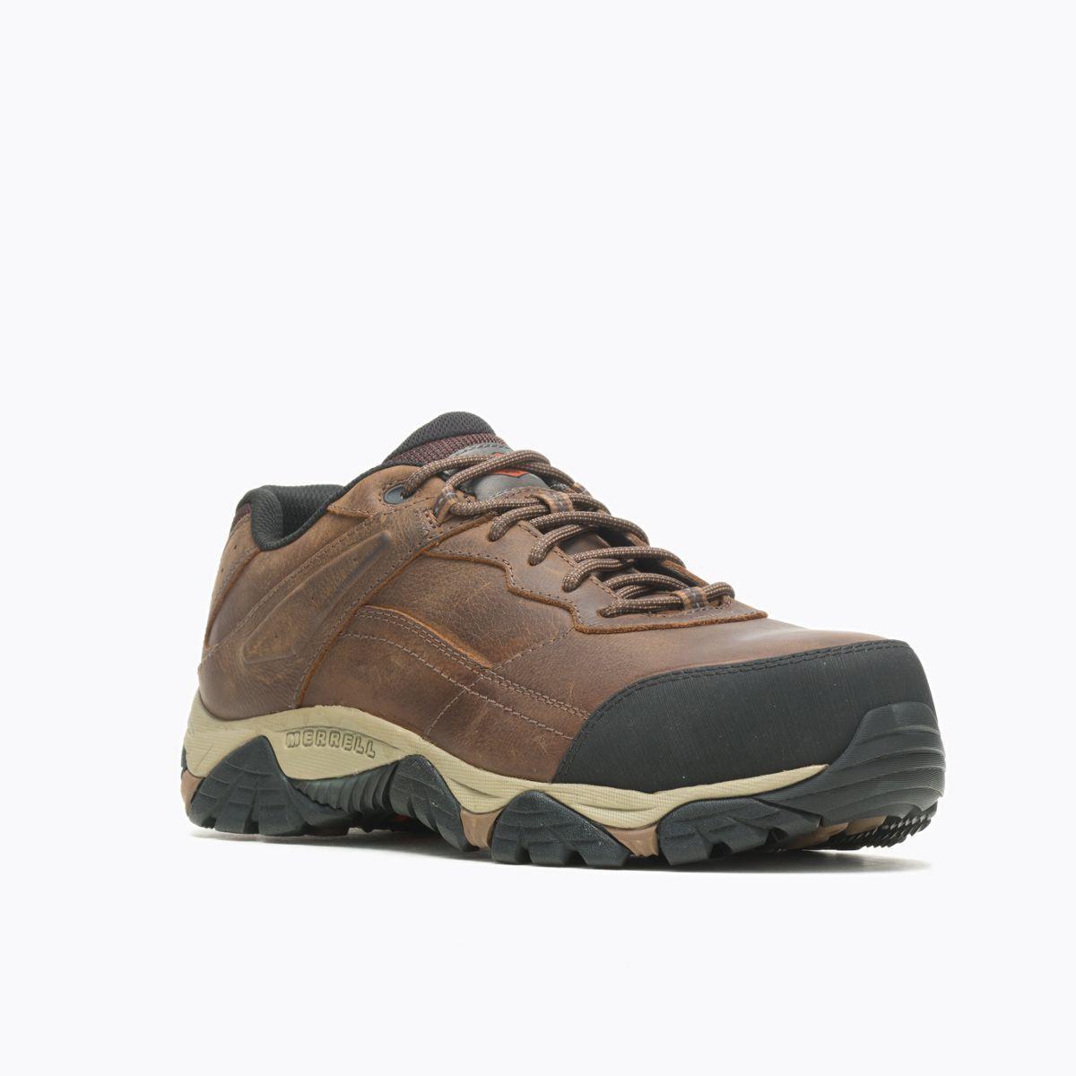 Merrell Work Men`s Moab Adventure Carbon Fiber Toe Work Shoe Toffee - J004637 T