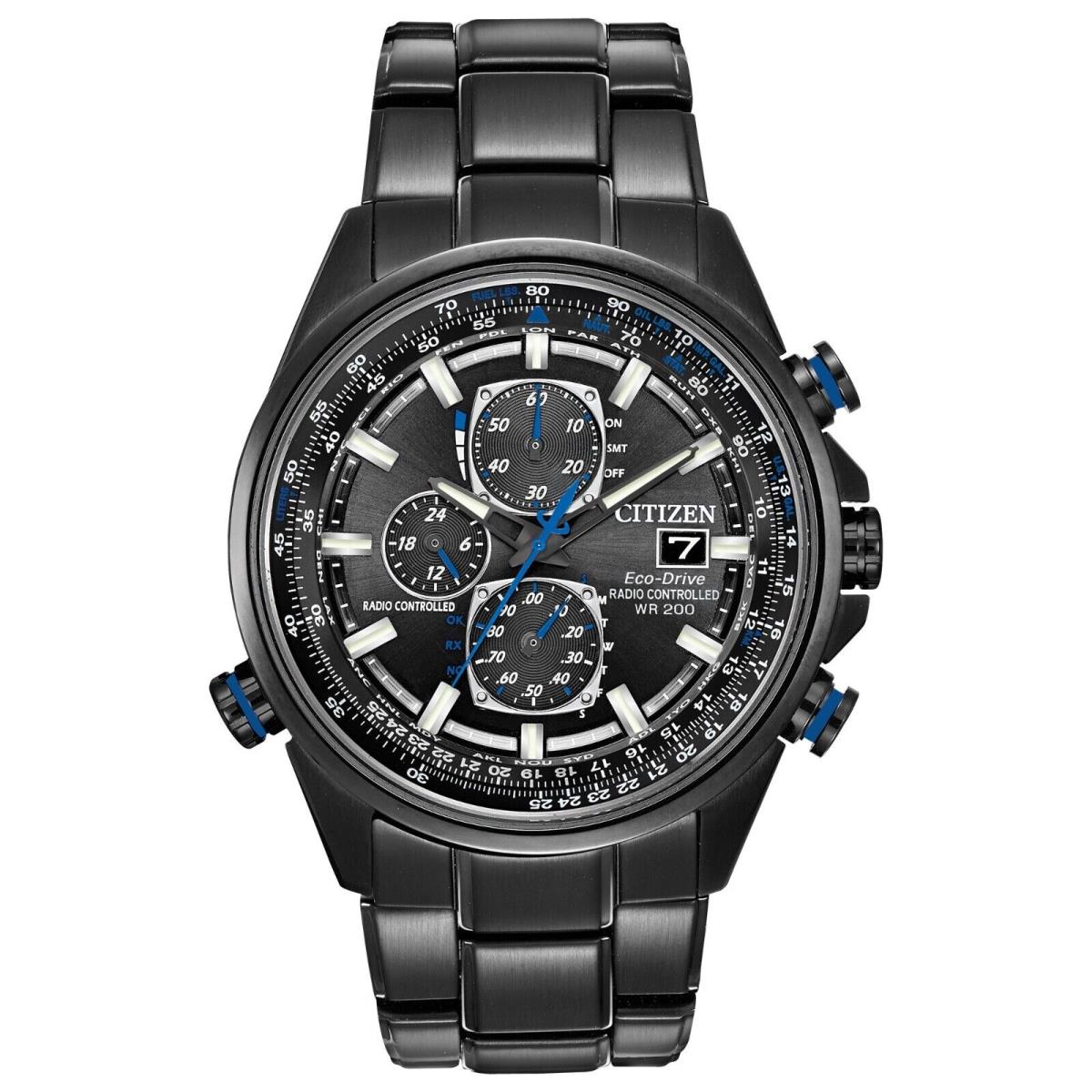 Citizen Eco-drive 43mm Chronograph Atomic Men`s Watch AT8027-55H