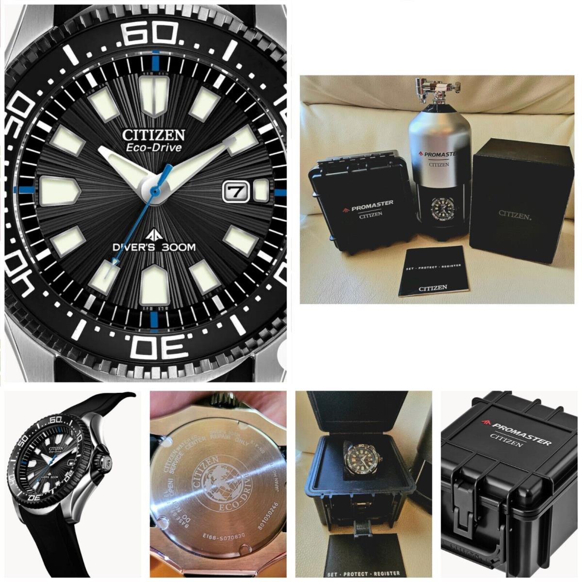 Citizen Promaster Dive Black Dial Black Poly. Strap 300 Meters w. 2 Gifts Boxes