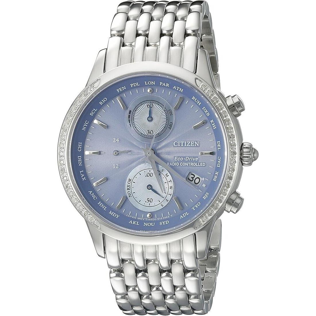 Citizen FC5000-51L Diamond World Chronograph Radio Controlled Women`s Watch