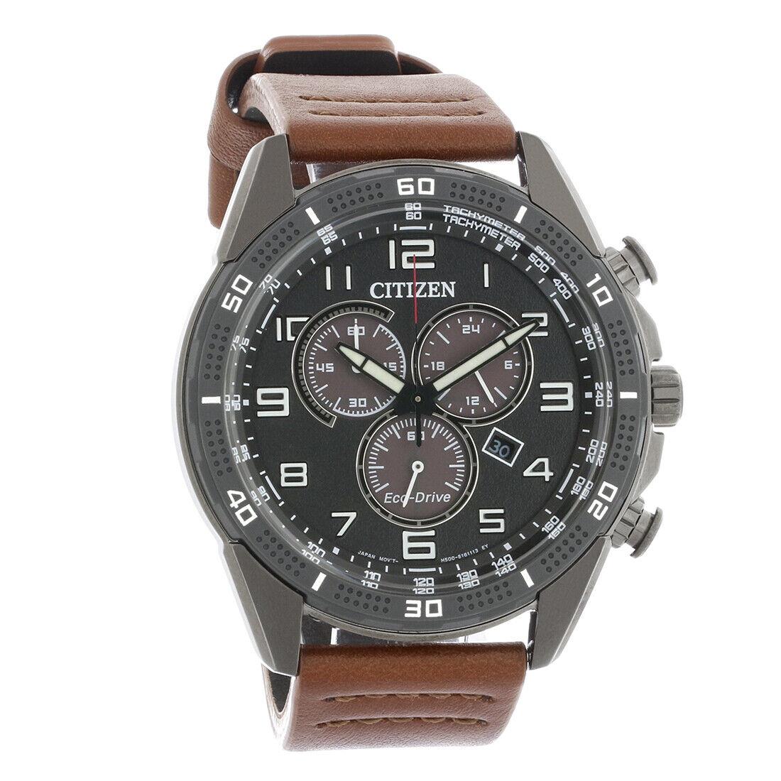 Citizen Eco-drive Mens AR2.0 Stainless Steel Chronograph Watch AT2447-01E