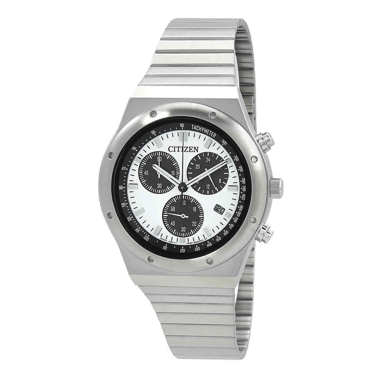 Citizen Chronograph Quartz White Dial Men`s Watch AT2541-54A