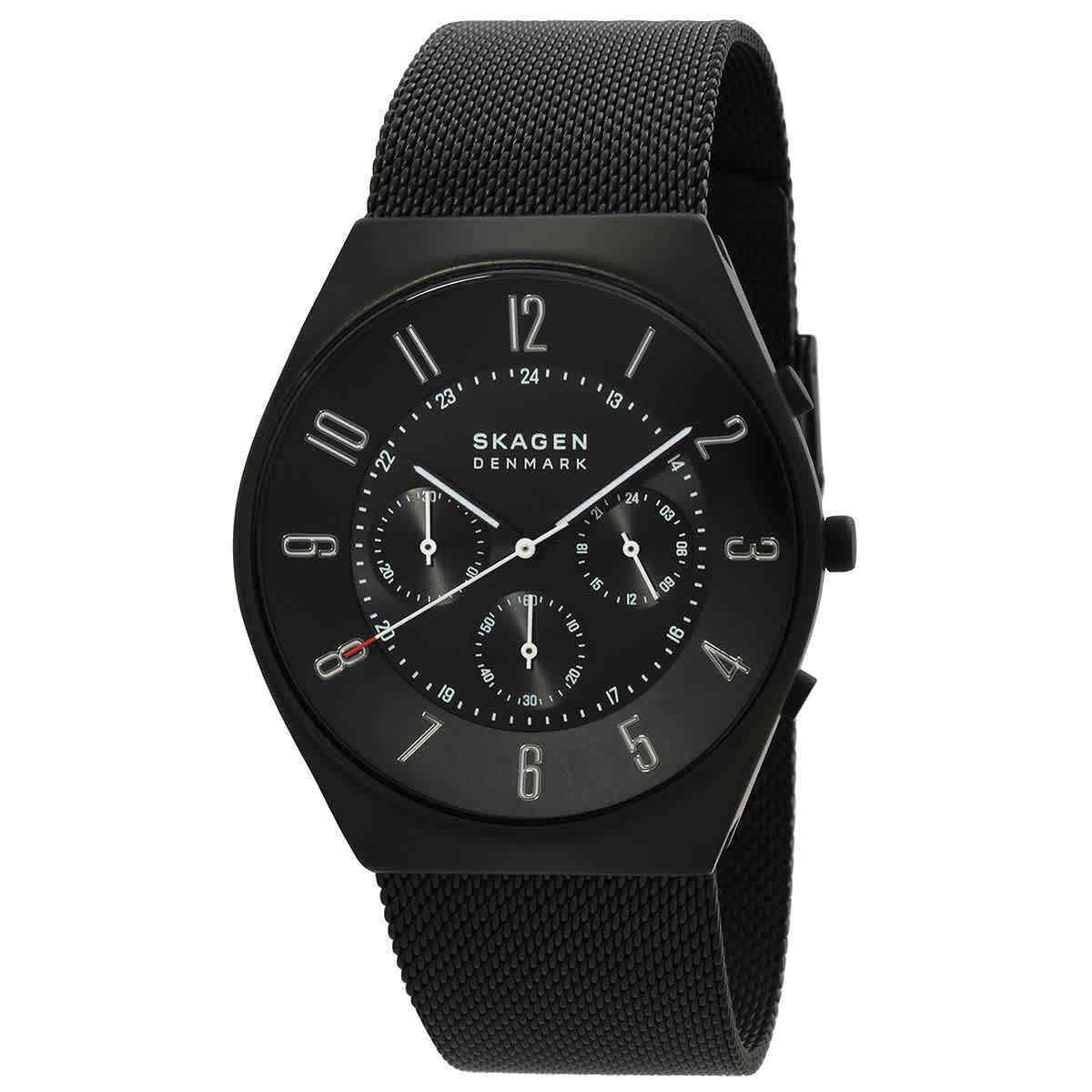 Skagen Grenen Chronograph Quartz Black Dial Men`s Watch SKW6822