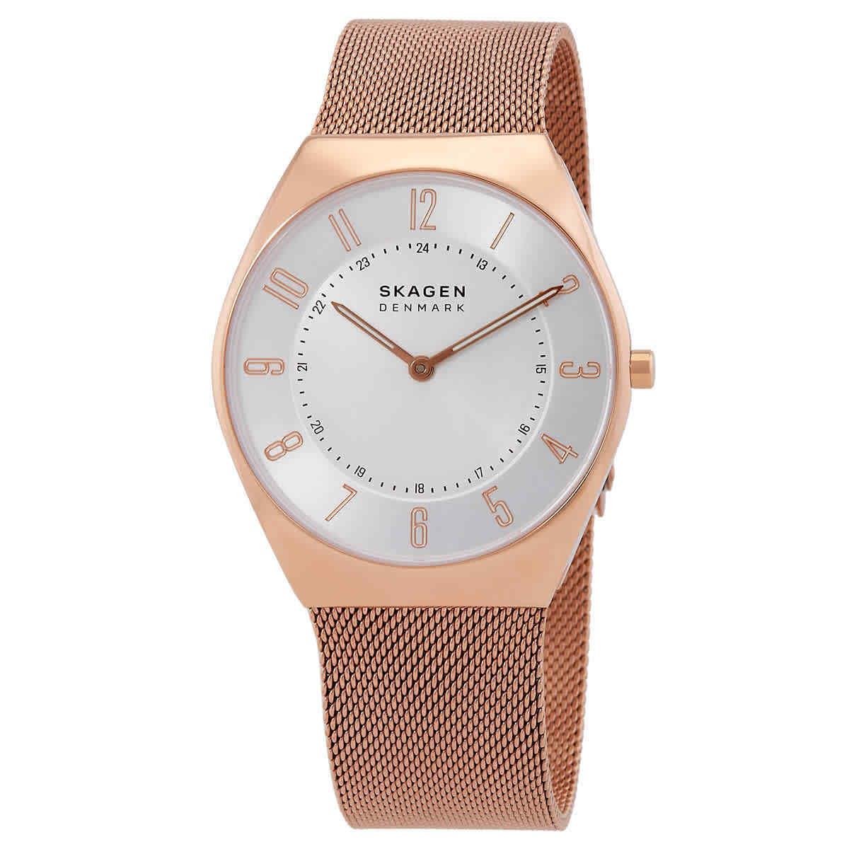 Skagen Grenen Ultra Slim Quartz White Dial Men`s Watch SKW6827