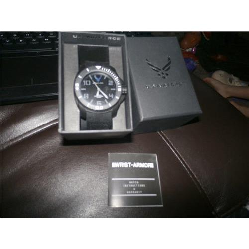 Wrist Armor Men`s 37300024 U.s. Air Force Analog Quartz Watch Silicone Strap