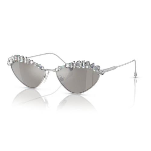 Swarovski SK7009 40016G 55mm Silver Light Grey Mirror Silver Women`s Sunglasses