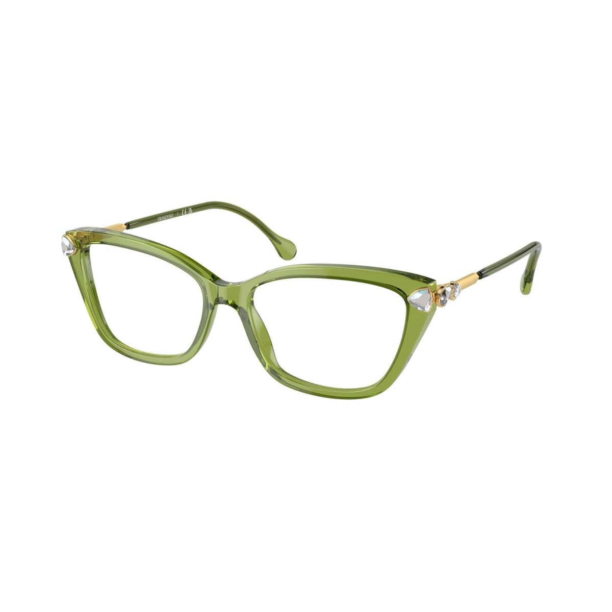 Swarovski SK2011 3002 Transparent Green Demo Lens 55 mm Women`s Eyeglasses