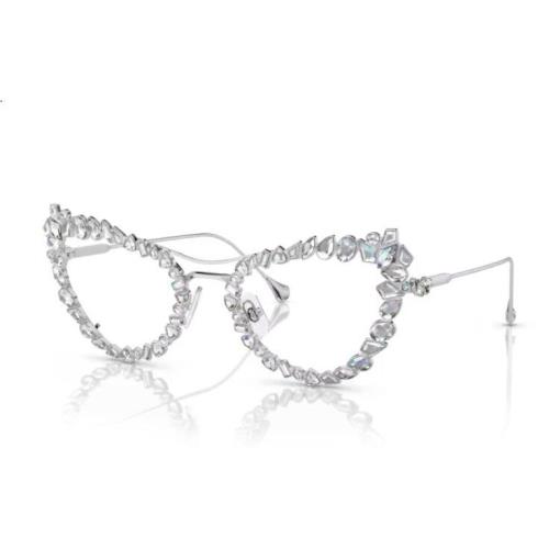 Swarovski SK7011 4001SB 56mm Silver Blue Light Filter Lens Women`s Eyeglasses