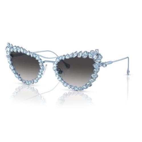 Swarovski SK7011 40198G 56mm Matte Light Blue Grey Gradient Women`s Sunglasses