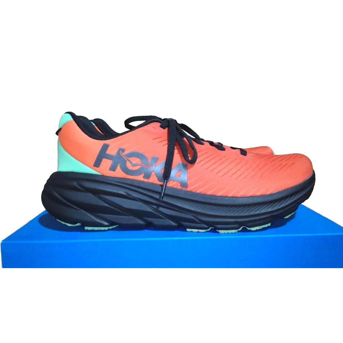 Hoka One One Men`s Rincon 3 Running Shoes Red Alert/flame 9