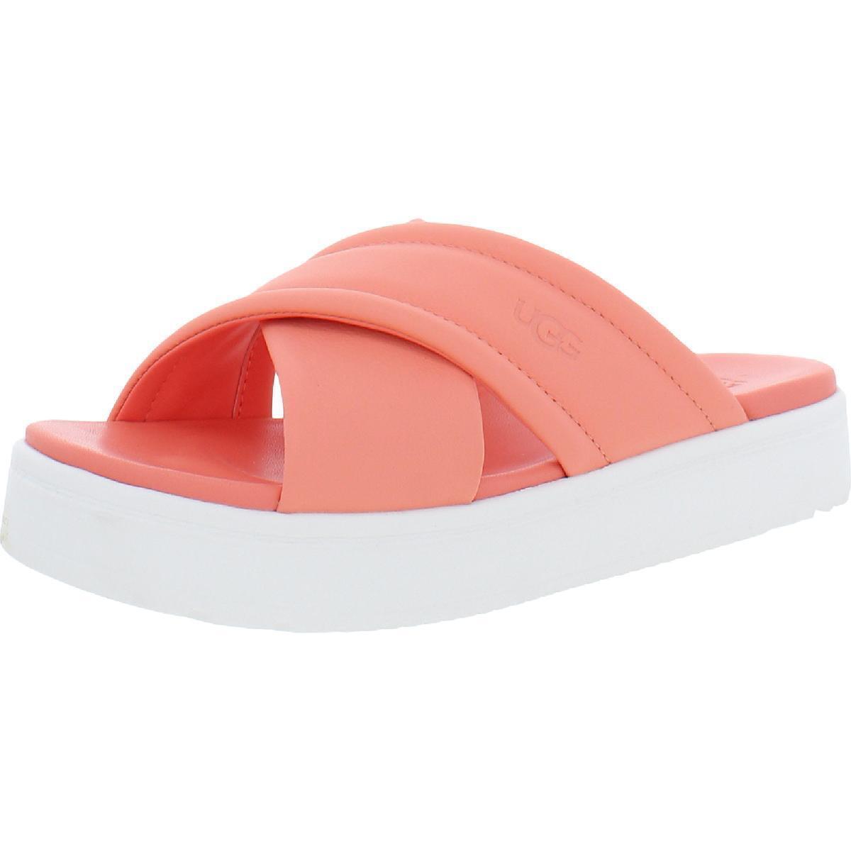 Ugg Womens Zayne Crossband Leather Open Toe Platform Sandals Shoes Bhfo 5559 Starfish Pink