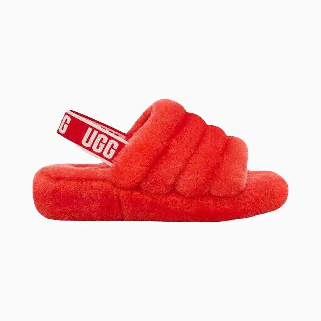 Women`s Ugg Fluff Yeah Slide Red Currant 1095119-RCRR - Red Currant