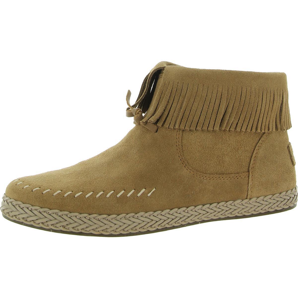 Ugg Womens Kennadi Brown Suede Fringe Booties Shoes 8.5 Medium B M Bhfo 4359