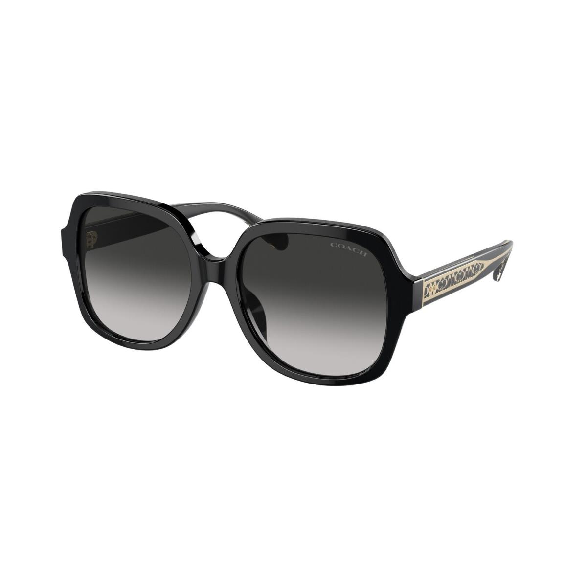 Coach HC8395U 50023C Cr614 Black Grey Gradient 54 mm Women`s Sunglasses