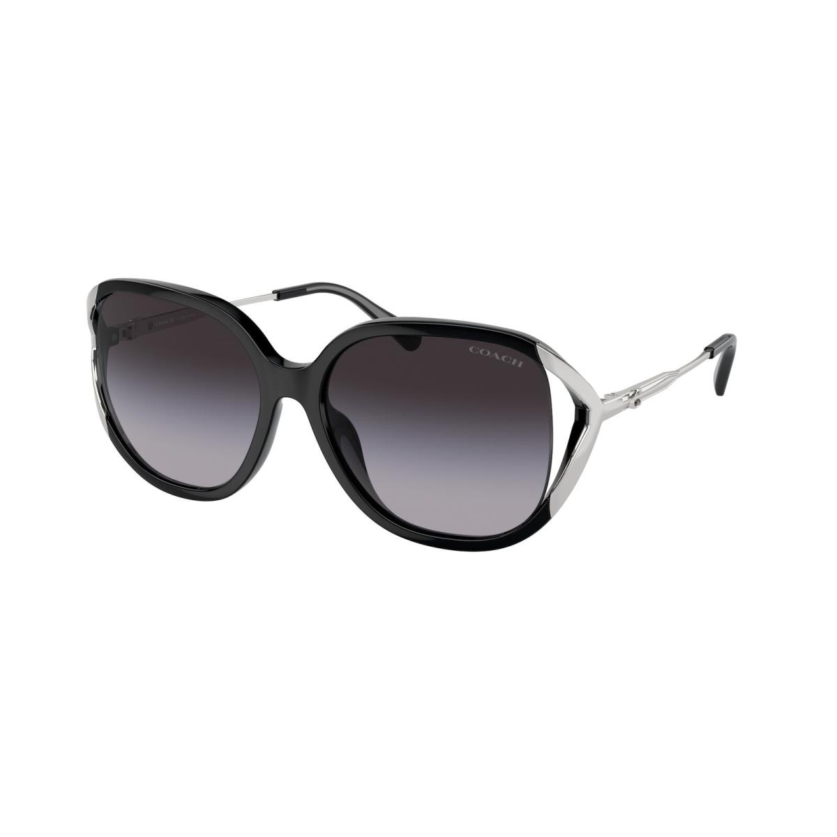 Coach HC8396U 50028G Cr620 Black Grey Gradient 56 mm Women`s Sunglasses