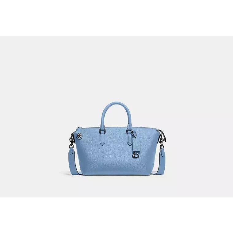 Coach Cara Satchel Bag - Pool/pewter