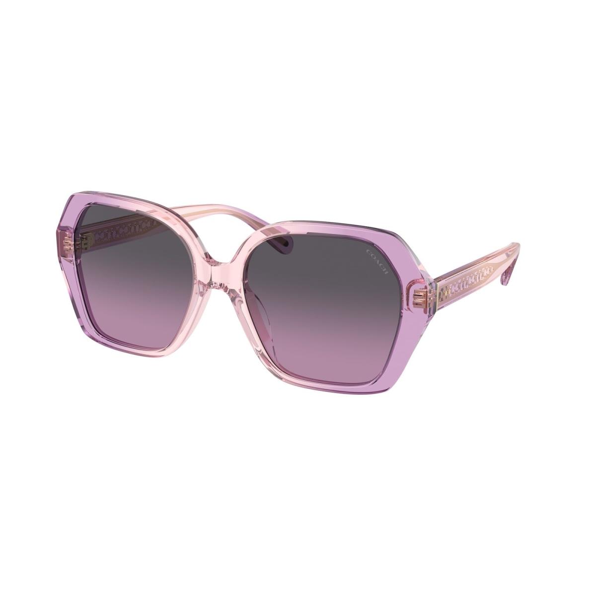 Coach HC8404U 581390 Cr615 Amethyst Pink Purple Gradient 56mm Women`s Sunglasses