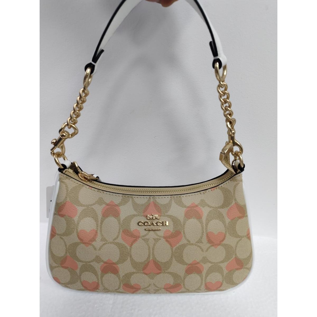 2024 Coach Women`s Bag Love Heart Printed Shoulder Bag Trendy Crossbody Bag