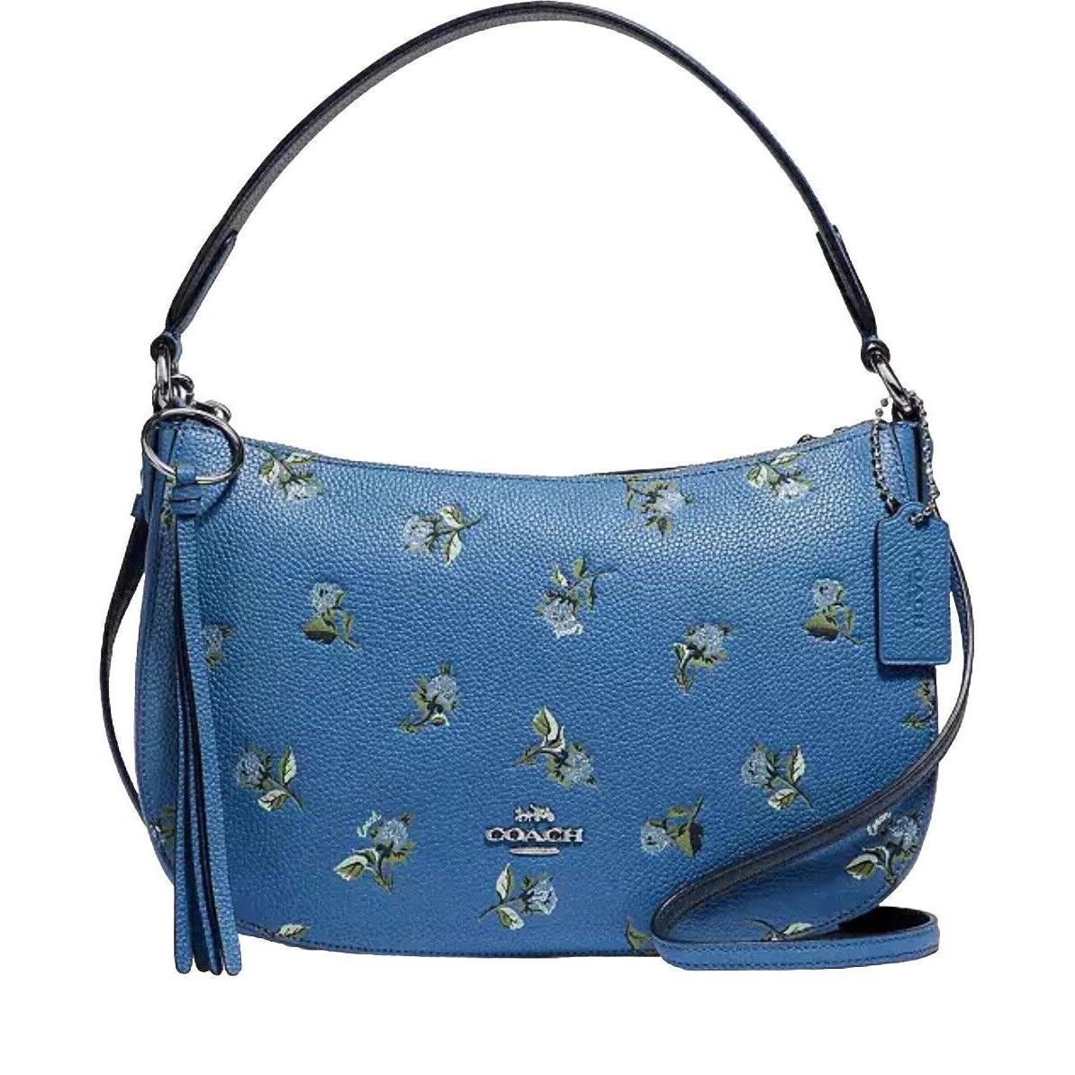 Sutton Crossbody with Floral Print Coach Blue New$330