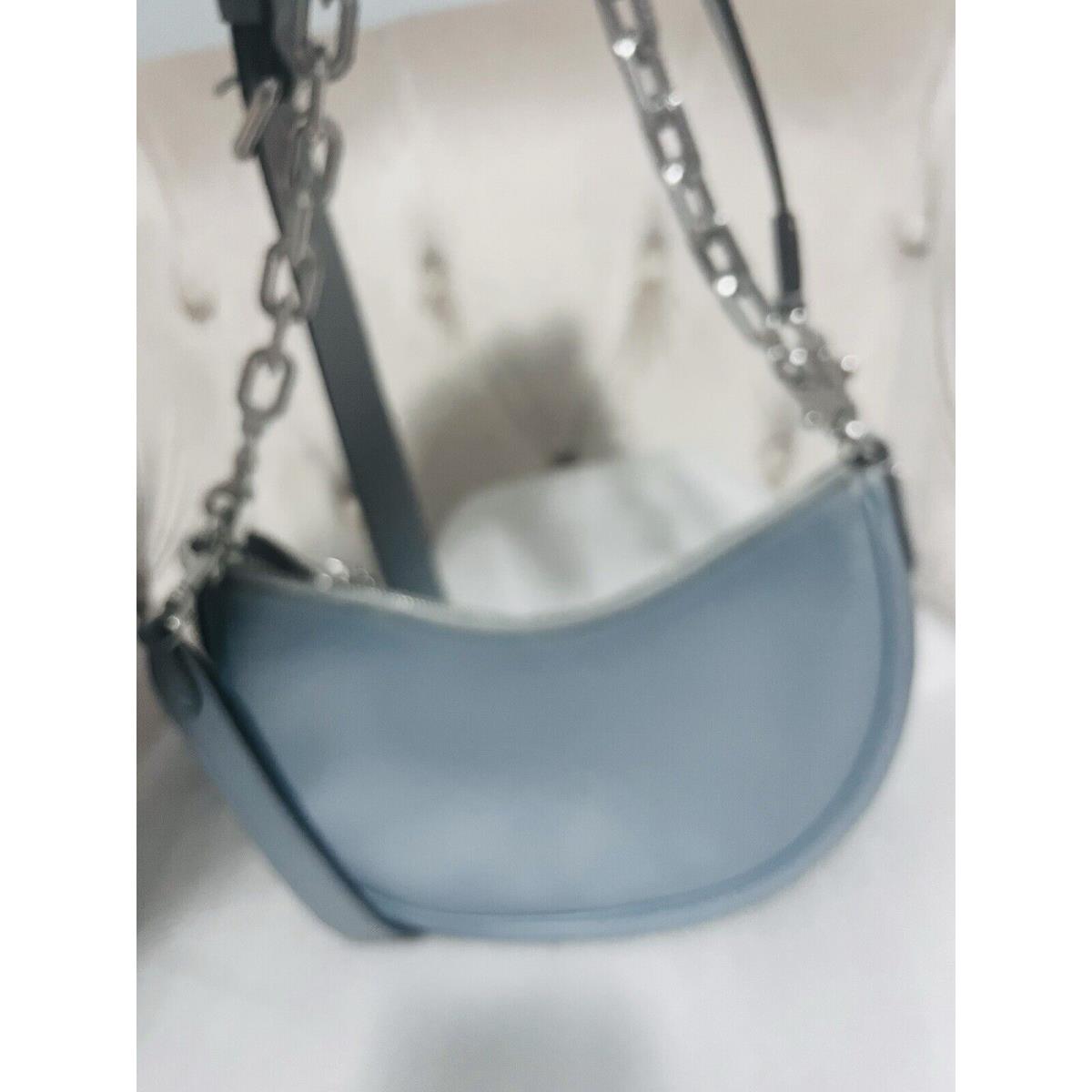 Coach Mira Shoulder Bag Grey Blue Glovetanned Leather Chain Strap CM583 Handbag