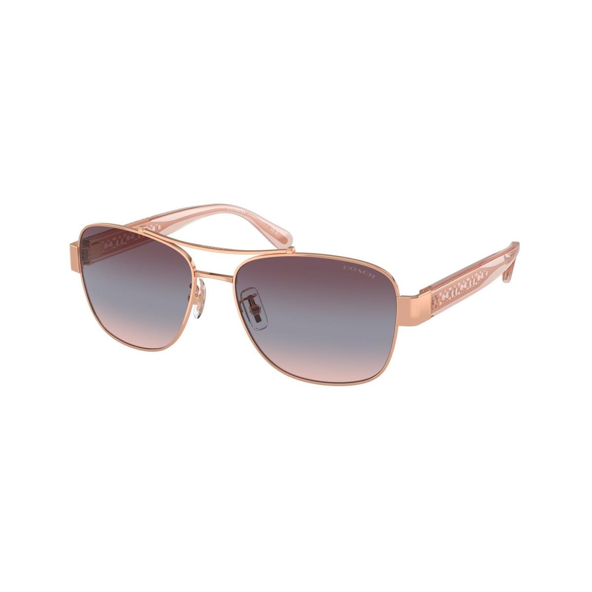 Coach HC7161 93310J Cr617 Rose Gold Purple Pink Gradient 56mm Women`s Sunglasses