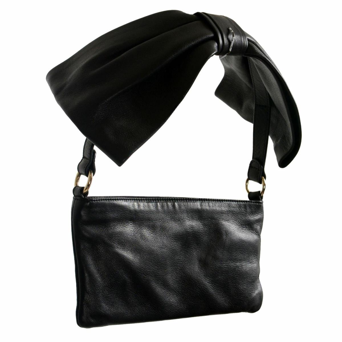 Valentino Women`s Black Leather Shoulder Bag