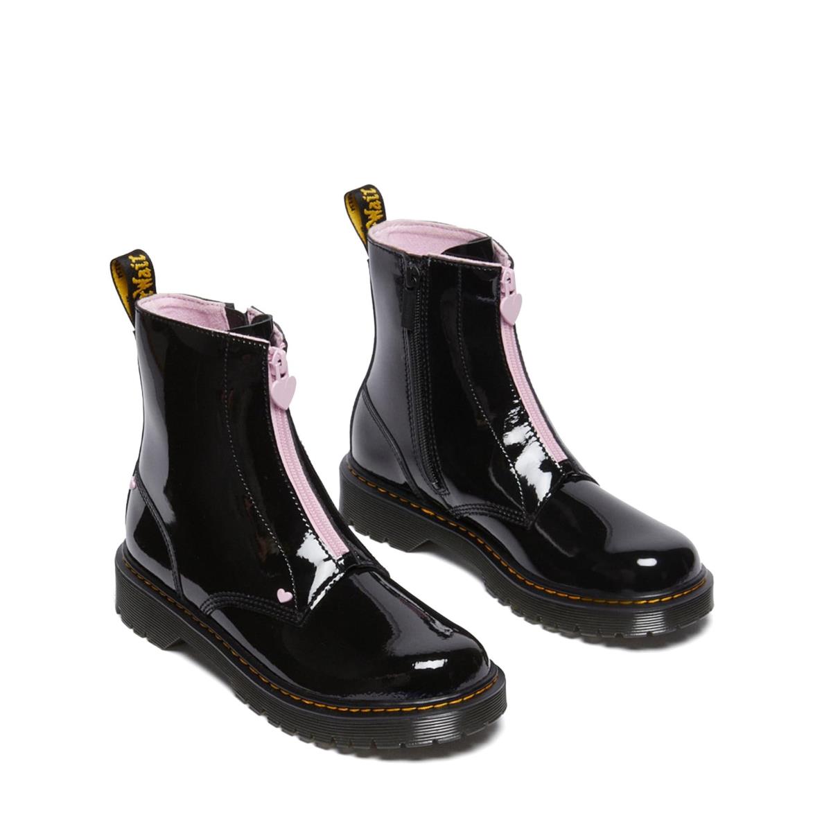 Dr. Martens Kid`s Collection Bex Heart Zip Boot Youth Big Kid