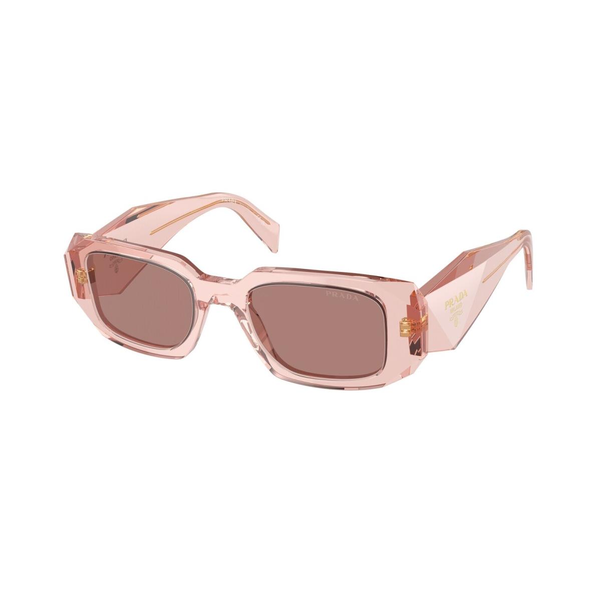 Prada PR 17WSF 19Q10D Transparent Peach Light Brown 51 mm Women`s Sunglasses