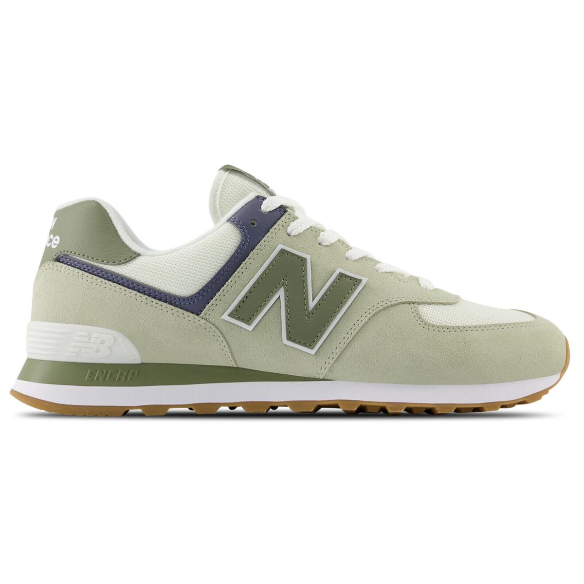 Hot Men`s New Balance 574 U574FOD Grey/green/white Lifestyle