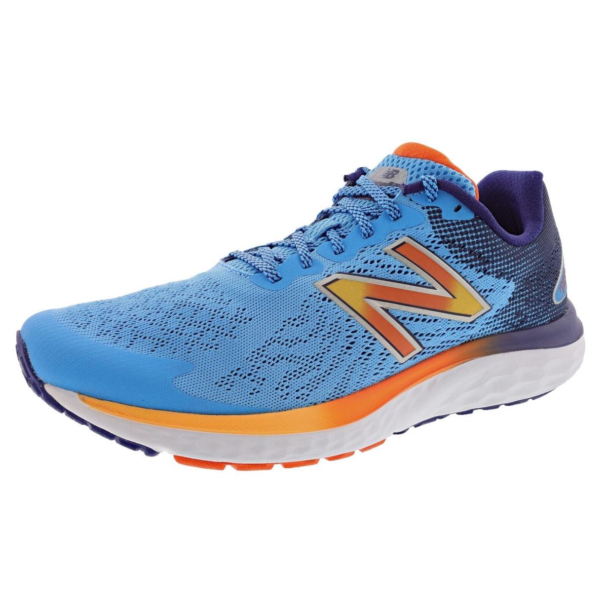 New Balance Men`s 680 V7 M680FB7 Medium Width Running Shoes VIBRANT SKY / VIBRANT ORANGE