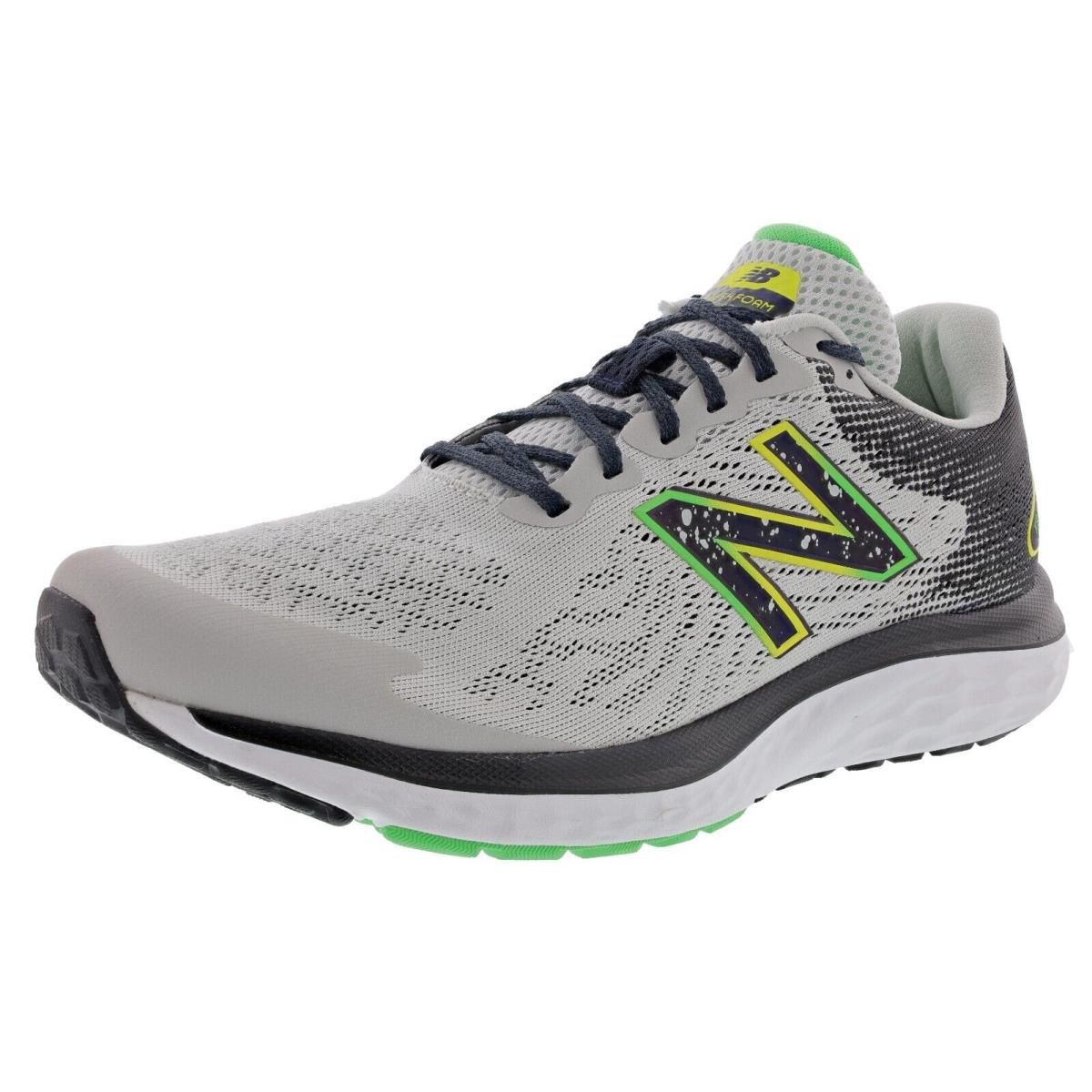 New Balance Men`s 680 V7 M680NG7 Medium Width Running Shoes GREY/BLACK/LEMONADE