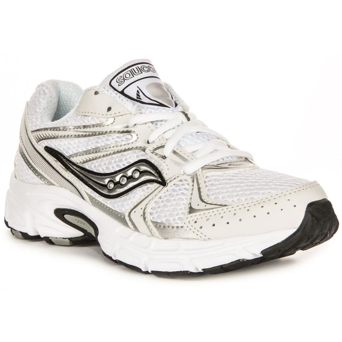 Saucony Ride Millennium Metalic Details Y2K Mens Trainer White Silver US 3 - 12