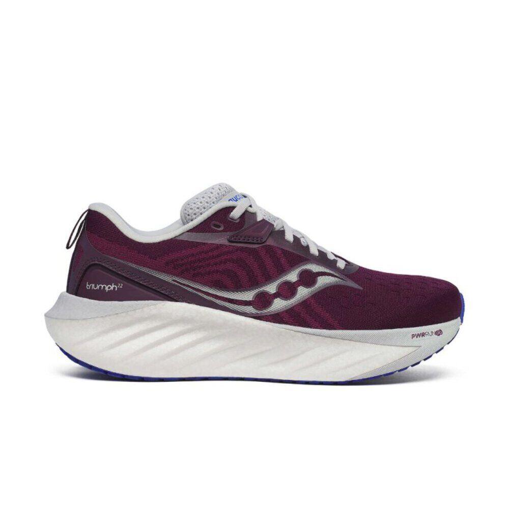 Saucony Women`s Triumph 22 Max Cushion Running Shoes - Plum/royal