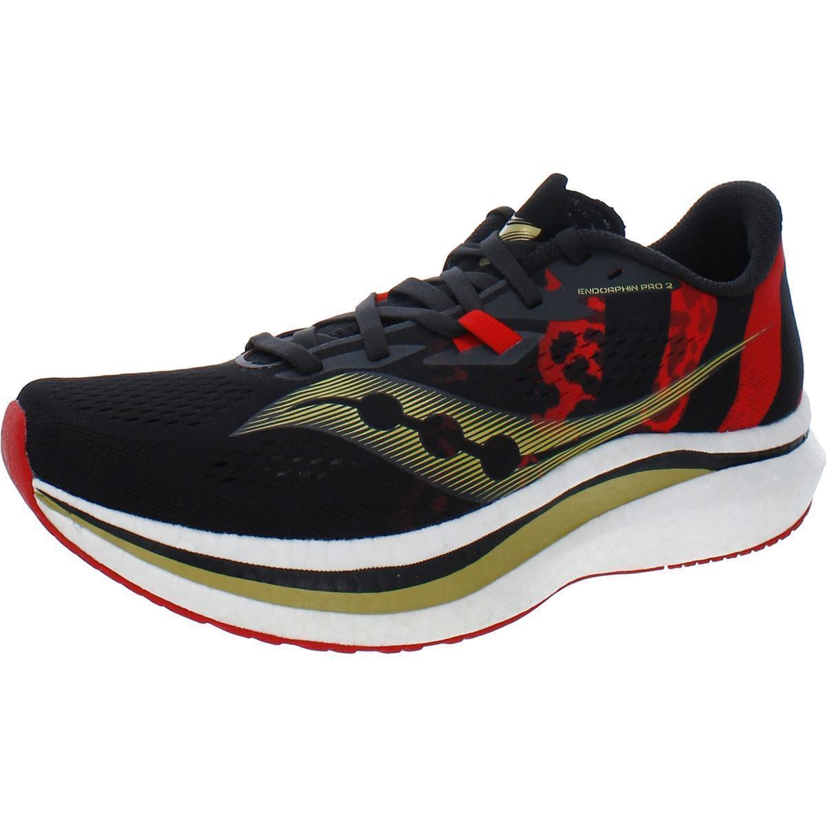 Saucony Mens Endorphin Pro 2 Lightweight Running Shoes Sneakers Bhfo 9344 - Black/Red