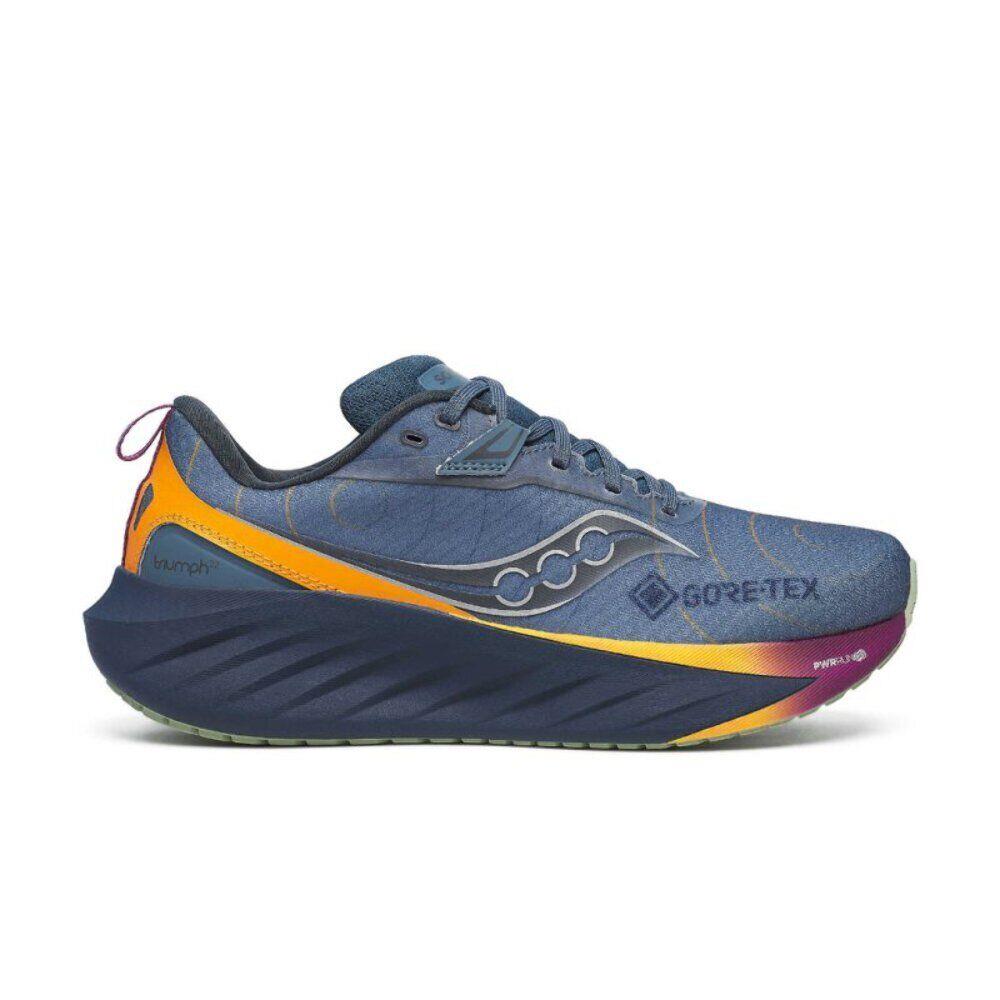 Saucony Women`s Triumph 22 Gtx Max Cushion Running Shoes - Mirage/navy - Mirage/Navy