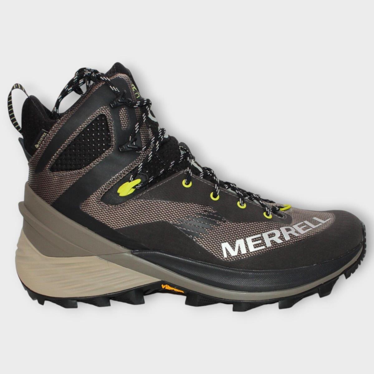 Merrell Rogue Hiker Mid Gtx Boots Men`s 12 Hiking Boulder Vibram Goretex