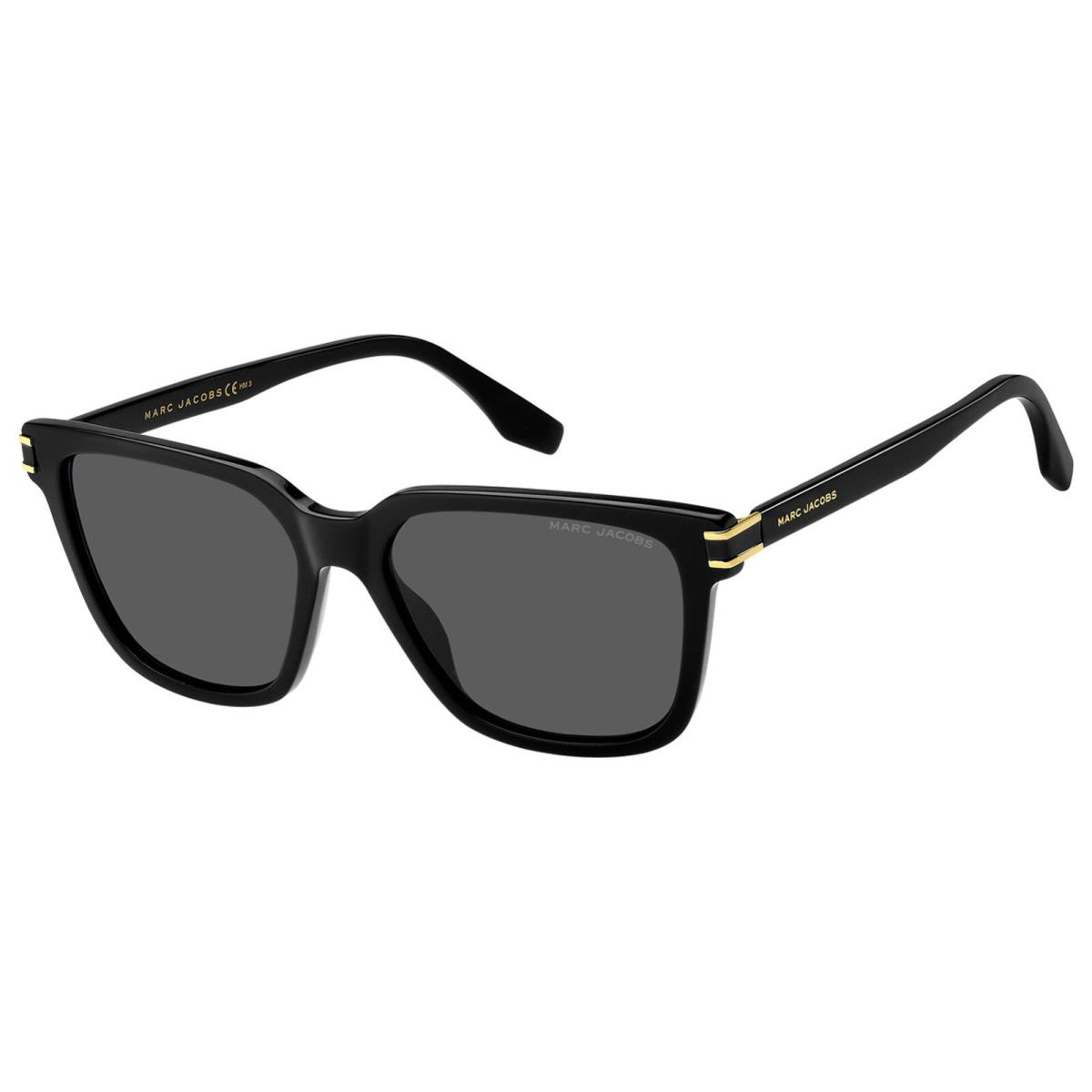 Marc Jacobs Men`s Classic Square Sunglasses - MARC567S Black/Gray (0807-IR)