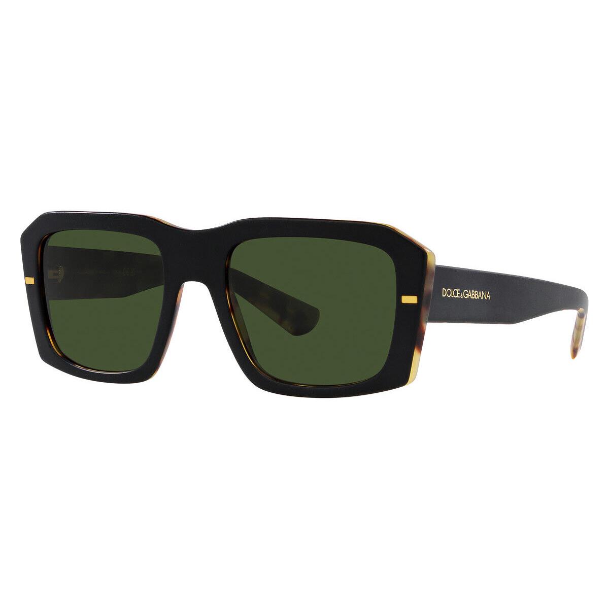 Dolce Gabbana Men`s 54mm Black Yellow Havana Sunglasses DG4430F-340471-54