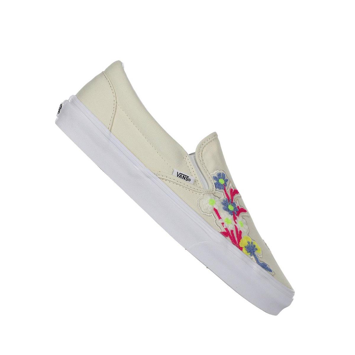 Unisex Sneakers Athletic Shoes Vans Classic Slip-on Floral Chenille