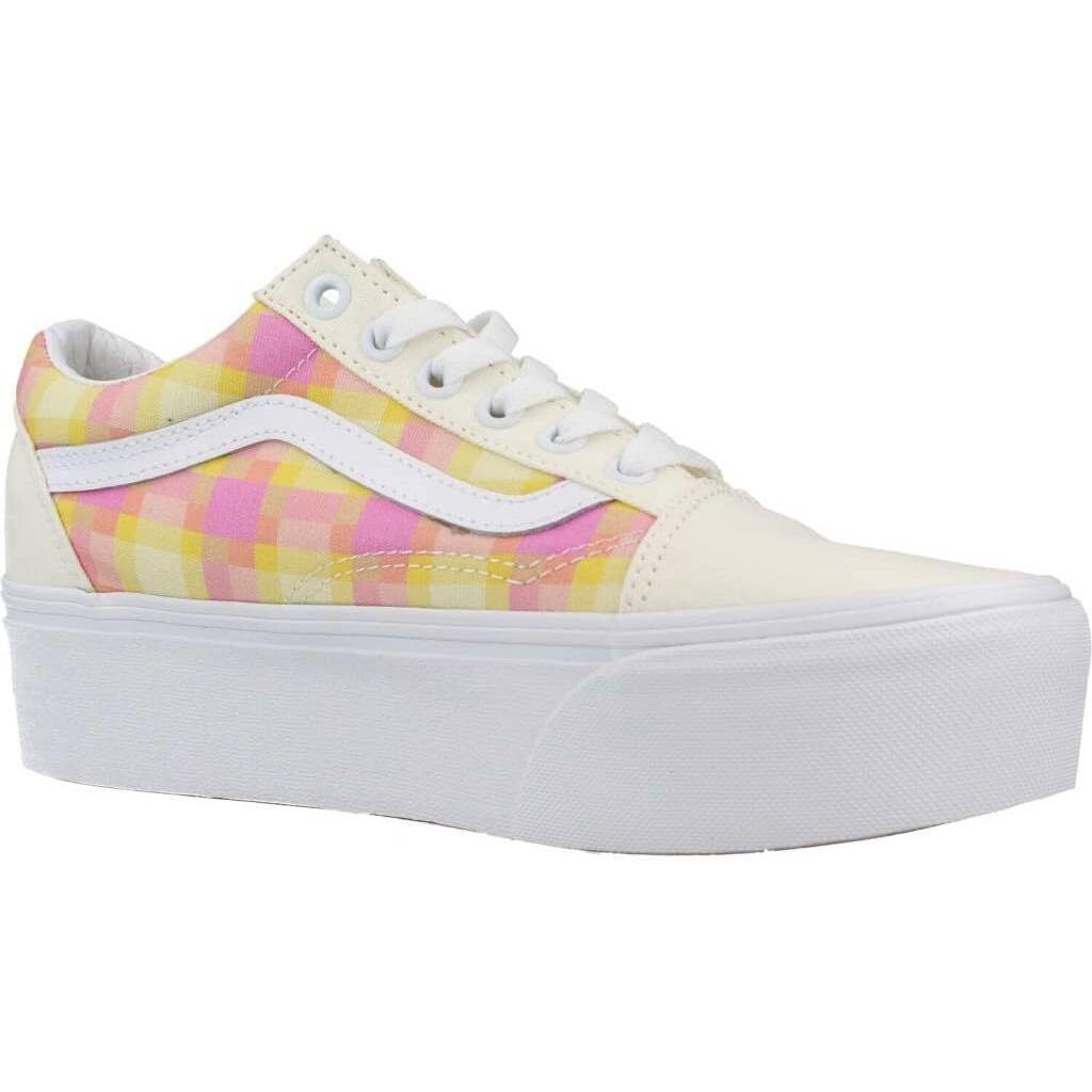 Vans FU Old Skool Stackform Sneakers Pastel Picnic Pink Plaid