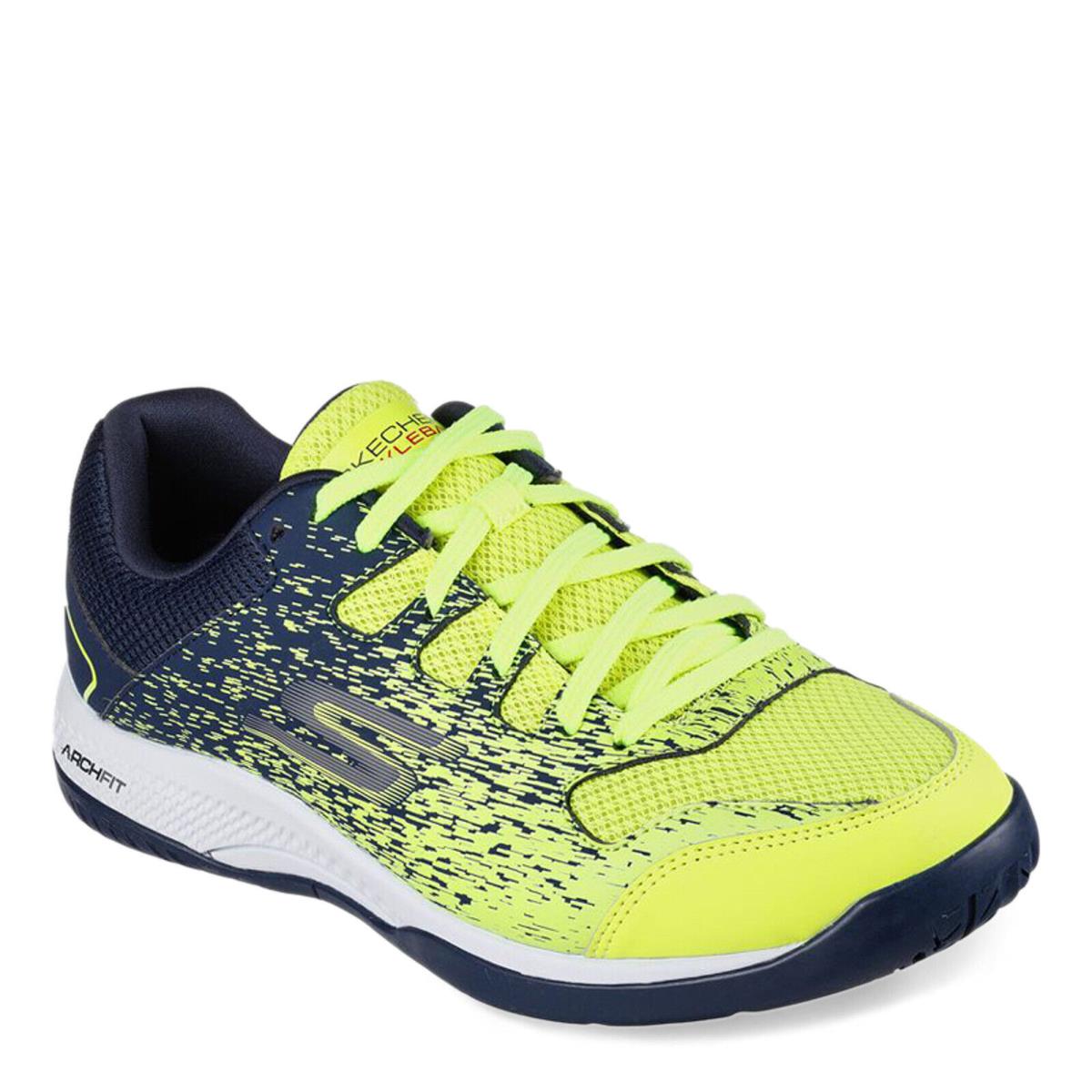 Men`s Skechers Relaxed Fit: Viper Court - Pickleball Shoe 246070-YLNV Yellow Na - Yellow Navy